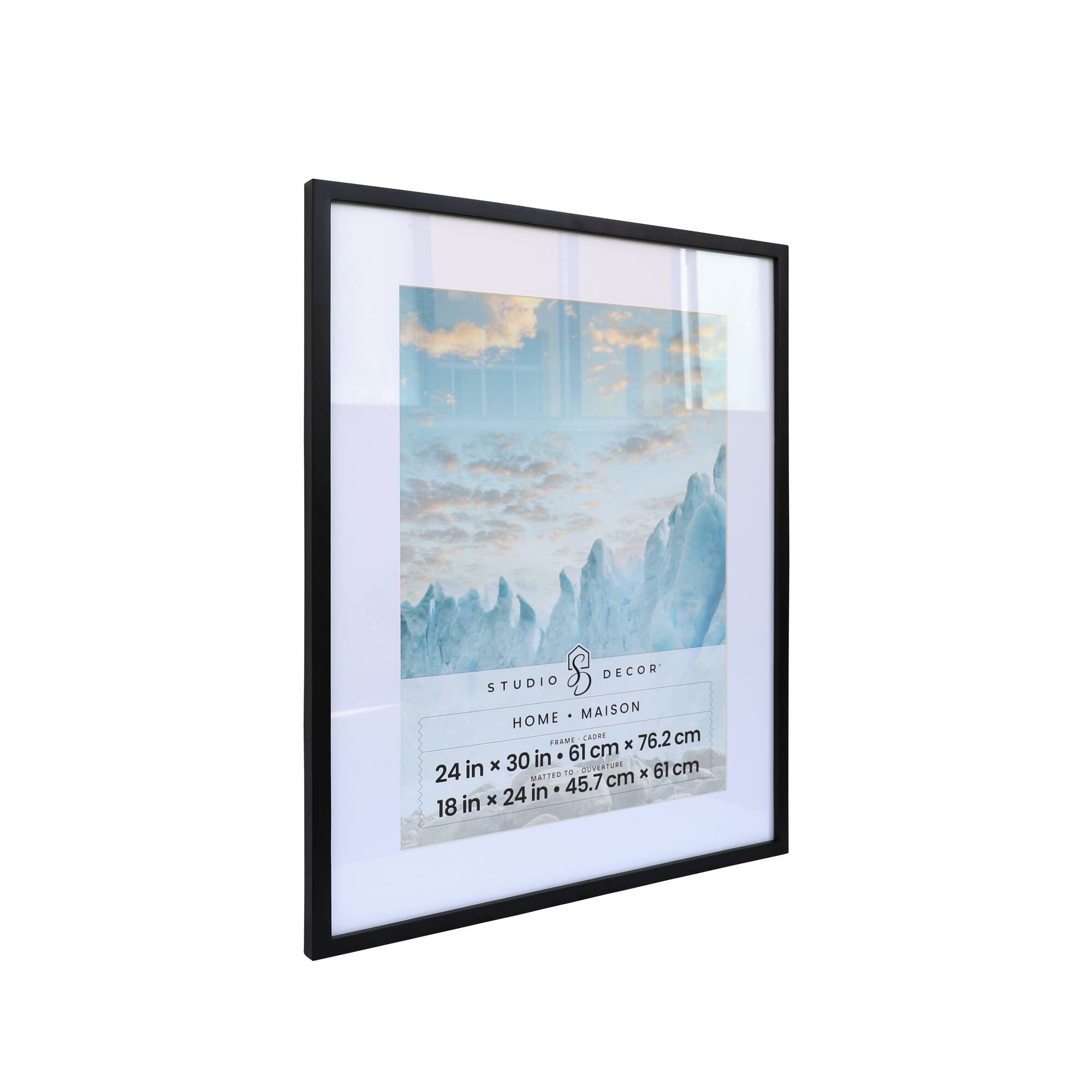 18" x 24" Black Wood Frame with Mat, Home by Studio Décor®